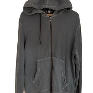 James Perse Blue Zip-Up Hoodie